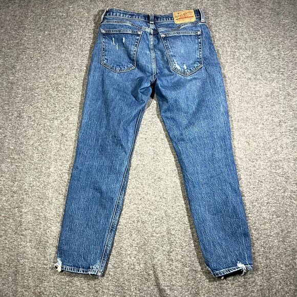 Lucky Brand Jeans Womens 0/25 Sienna Slim Boyfriend Blue Denim Casual Distressed - Picture 2 of 11